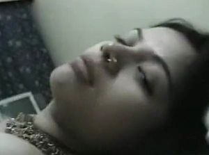 Indian female deep throats cock, gets eaten out and has <em>missionary</em> sex.