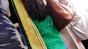 Mind blowing desi Mysore aunty in low thigh Saree in public