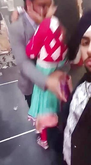 Punjabi dudes having joy with a doll in public