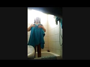 Furry Mature Indian Wife in the Shower
